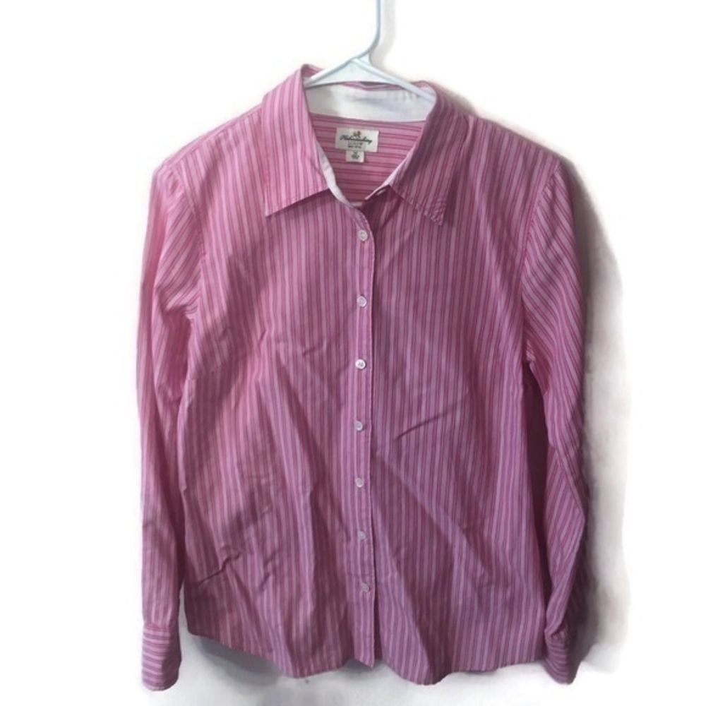 j crew haberdashery Womens Fitted Shirt Pink Sz M